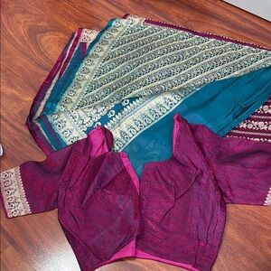 Saree with blouse